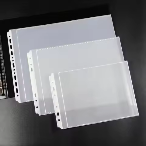 50pcs Transparent Folder Bag A4 B5 A5 Horizontal Documents Sheet Protectors Filing Products Paper Re