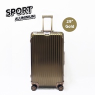 [รับประกัน3ปี] Tpartner กระเป๋าเดินทางล้อลากดีไซน์ทรงถังขนาด 29 นิ้ว รุ่น Sport Aluminium วัสดุอลูมิเนียมแท้ทั้งใบ แข็งแรง ทนทาน