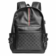 Beg Belakang PU Leather Fashion Backpack Unisex Colleague Bag Travel Bag Women Backpack (SC-056)