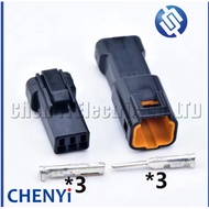 5 sets Black 3 Pin Automotive Waterproof Cable Connector Male or Female Butt Plug 03R-JWPF-VSLE-S 03
