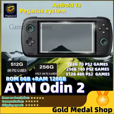 Ayn Odin 2 pro Odin 2 Handheld Game Console 6" IPS Screen 8G+128G Android13 512G Bluetooth Portable