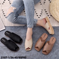 Myanka Jelly Sandals Lola Cross Flat Sandals