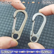 LETTER D Carabiner MIni Titanium Alloy Safety Travel Tools  EDC Gear Camping Keyring