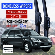 ที่ปัดน้ำฝนรถยนต์สำหรับ Honda CRV CR-V 2001-2006ที่ปัดน้ำฝนรถยนต์แบบไม่มีโครงยางนิ่มชนิดตัวยูเงียบทนทานคุณภาพระดับ HD 21 "+ 20"