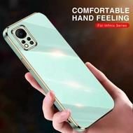 Plating Casing  infinix Hot 11s NFC 11S 11 infinix Hot 12 Play 12i 12 Pro  Zero X Neo Zero X Pro Rubik's Cube With Straight Edges Silicone Phone Soft Cover Case
