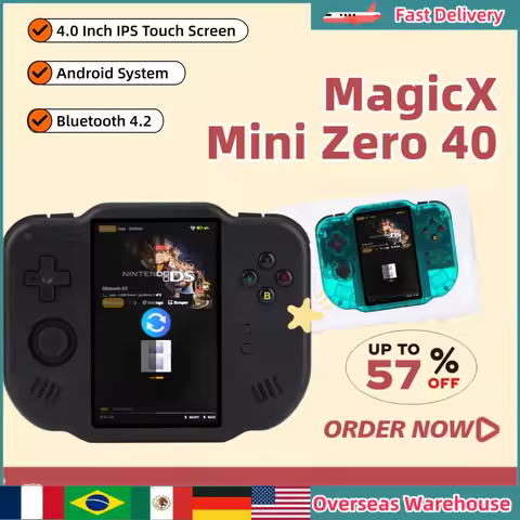 MagicX Mini Zero 40 Portable Retro Video Game Players 4.0 Inch IPS Touch Screen Android System Handh