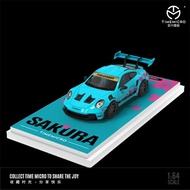 TIMEMICRO PORSCHE 992 GT3 RS SAKURA BLUE DIECASTbiru