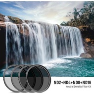 52mm ND Lens Filter Kit: ND2 ND4 ND8 ND16, Lens Cleaning Pen, Filter Pouch Neutral Density Filter an