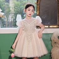 👗 Girls High-End Performance Dress | Elegant Emcee & Stage Gown | Kids Formal Dress 5-14Y