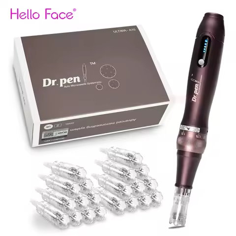 Dr pen Ultima A10 With 12 pcs Cartridge Wireless Derma Pen Skin Care Kit Microneedle Beauty Machine 