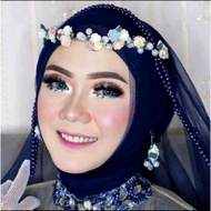 Bridal slayer veil/bridal veil/bridal veil/bridal veil/elegant bridal hijab (nevi only)