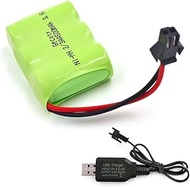 Gecoty® 3.6 V Battery Pack, NI-MH 2/3AA Battery, 500 mAh Rechargeable Battery, with USB Charging Cab