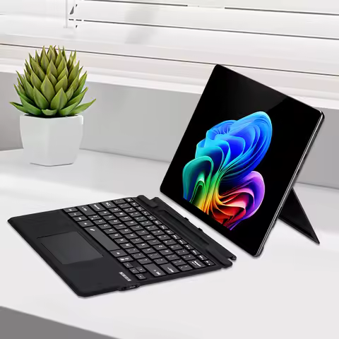 Bluetooth-Compatible Ultra-Slim Keyboard with Touchpad Portable Magnetic Keyboard for Microsoft Surf
