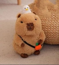 台灣現貨 小雞水豚 卡皮巴拉 吱吱叫水豚 橘子水豚 卡皮巴拉 水豚 豚鼠 水豚娃娃 娃娃玩偶交換禮物