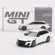 mini gt abt audi rs6-r glacier white metallic carded