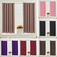 Modern Curtain Premium Plain Colour Hook Curtain Semi Blackout Langsir Pintu Door Curtain Langsir Pi