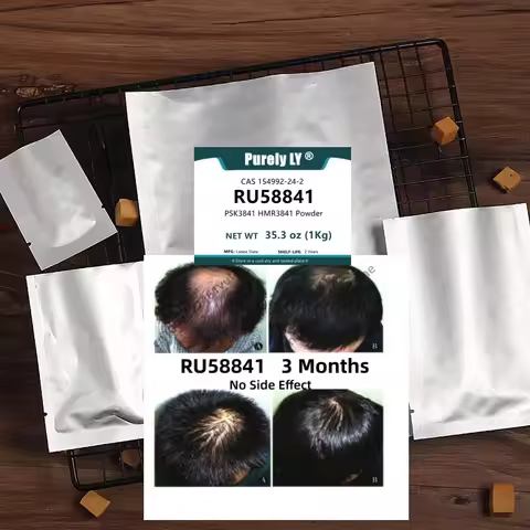 NO 054 Best Ru58841 Powder Improve Hair Growth Prevent and Anti Hair Loss,Silver Dumb Aluminum Foil 