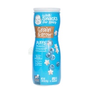 Gerber snacks for baby grain & grow puffs, blueberry, 1.48 oz