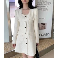 Blazer and MoreTiny Tweed Dress เดรสผ้าทวีด สะโพกปล่อย มี 2 สี ขาวครีม ดำ