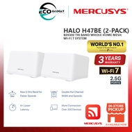 Mercusys Halo H47BE (2-pack) | BE9300 Tri Band Whole Home Mesh Wi-Fi 7 System - Whole Home Multi-Gig