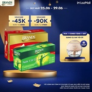 Combo 1 hộp nước cốt gà BRANDS Vị Truyền Thống 42 ml ( (3 hũ x 42 ml) và 1 hộp nước yến thật BRANDS