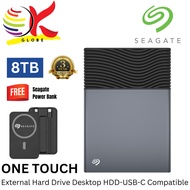 Seagate One Touch External Hard Drive Desktop HDD - USB-C compatible with Rescue Recovery - 8TB / 20