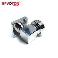 Free Shipping 7/16 Din Female Jack Right Angle To 32mm Flange Panel Mount With M3 Hole Rf Coaxial Connector Adaptor Waterproof