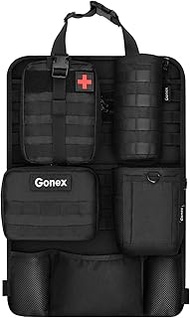 Gonex Car Seat Back Organizer with 4 Detachable Molle Pouch, Medical Pouch Admin Pouch Water Bottle 