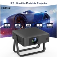 YJMOYE New Portable Projector, Ultra-thin 4K 550 ANSI Smart Projector, Auto-focus/Keystone Correctio
