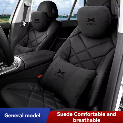 For Xiaopeng Xpeng G9 X9 G6 P7 P7i P5 G3 Car Accessories Suede Car Headrest Waist Seat Support Seat 