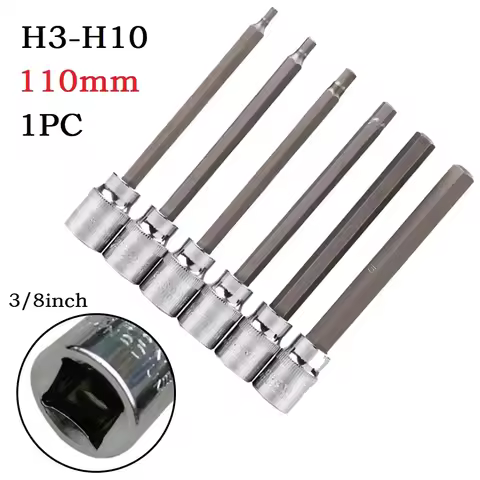 1pc 3/8 Inch Drive Wrench Socket Adapter Hex Screwdriver Bit Sockets Hand Tool Socket Joint Hexagona