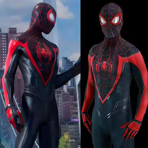 PS5 ULTIMATE MILES INSOMNIAC Spiderman Cosplay Costume Spandex Disfraces Para Bodysuit Zentai Suit S
