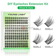 DIY Cluster Mixed False Eyelashes with Bond & Seal Set 8-14mm Natural Eye Lashes Extension Invisible
