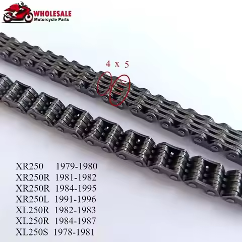 4x5 4*5 102L Link Motorcycle Cam Camshaft Engine Timing Chain for HONDA XR250R XR250L XL250R XL250S 