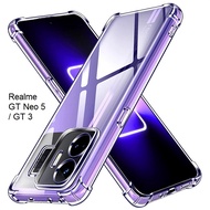 Realme GT Neo 5 3 2 5G GT2Pro Pro Transparent 6D Shockproof Phone Case Casing Cover