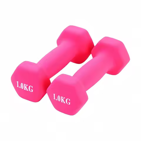 Women's Adjustable PVC-Coated Iron Hex Head Dumbbell Set Home Exercise Training 1+2+3 kg 10 kg Rack 