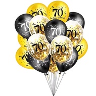 10pcs 30 40 50 60 70 80th Years Old Birthday Number Balloon Set Combination Adult Birthday Party Dec