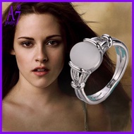 [Wholesale]Fashion Personality S925 Silver Inlaid White Moonstone Ring