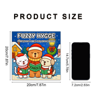 FUZZY HYGGE HRISTMAS VIBES COLORING BOOK For Adults And Teens Christmas Theme Drawing book In Cozy M
