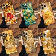 Iphone 16 / Iphone 16 Pro / Iphone 16 Pro / Iphone 16 Pro Max case shaped like a fortune bag, golden