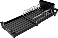 Compact Expandable Dish Drying Rack - A Space-Saving Stainless Steel Rust-Resistant Dish Drainer for