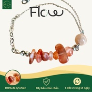 FLOW FLOW FLOW FLOW FLOW | FLOW Red Agate bracelet 8mm, striking red bracelet with minimalist design