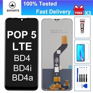 Original LCD For Tecno POP 5 LTE POP 5 Pro Spark GO 2022 Touch Panel No Dead Pixel BD4 BD4j KG5 Repl