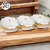 Wadah Saji Dengan Rak B915 Padi, Prasmanan Vicenza tipe Canela, food display sekaligus food warmer k