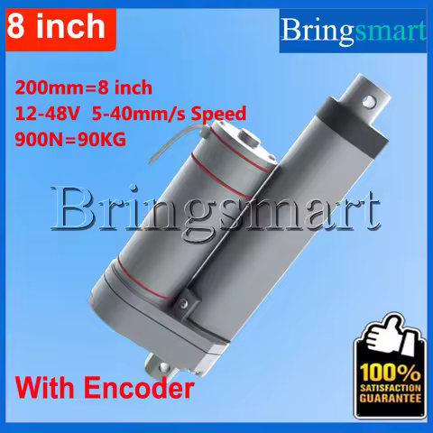 Bringsmart Hot L-TGA-Y 200mm 8 Inch Linear Actuator with Encoder DC Motor 900N 90KG load 12-48V Tubu