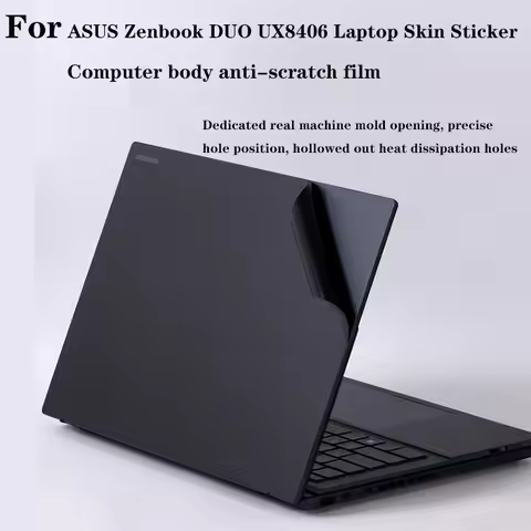 For2025 ASUS Zenbook DUO UX8406 ​​Laptop Skin Sticker Computer Body Protective Film Vinyl Anti-Scrat