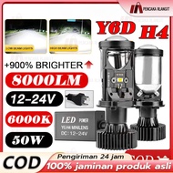 CAHAYA Mini Projector Y6D Y7D Y8D H4 50/60/80 Watt Original Import Super Bright LED Car and Motorcyc