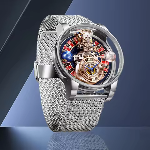 Relogio PINDU Fixed Roulette Watch Latest Design Quartz Watch Men Waterproof Leather Man Wristwatch 