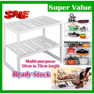 Under Sink Rack / Expandable Kitchen Organizer Under Sink Rack Shoe Book Rack / Rack Bawah Sinki