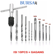 HAND TAP SET + MATA BOR SENAI DRAT BAUT PEMBUAT DERAT ULIR BAUD HANDTAP HANDTAB HAND TAB